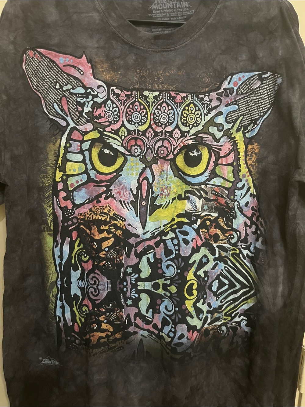The Mountain Multicolor Psychedelic Owl Large Shirt 2015